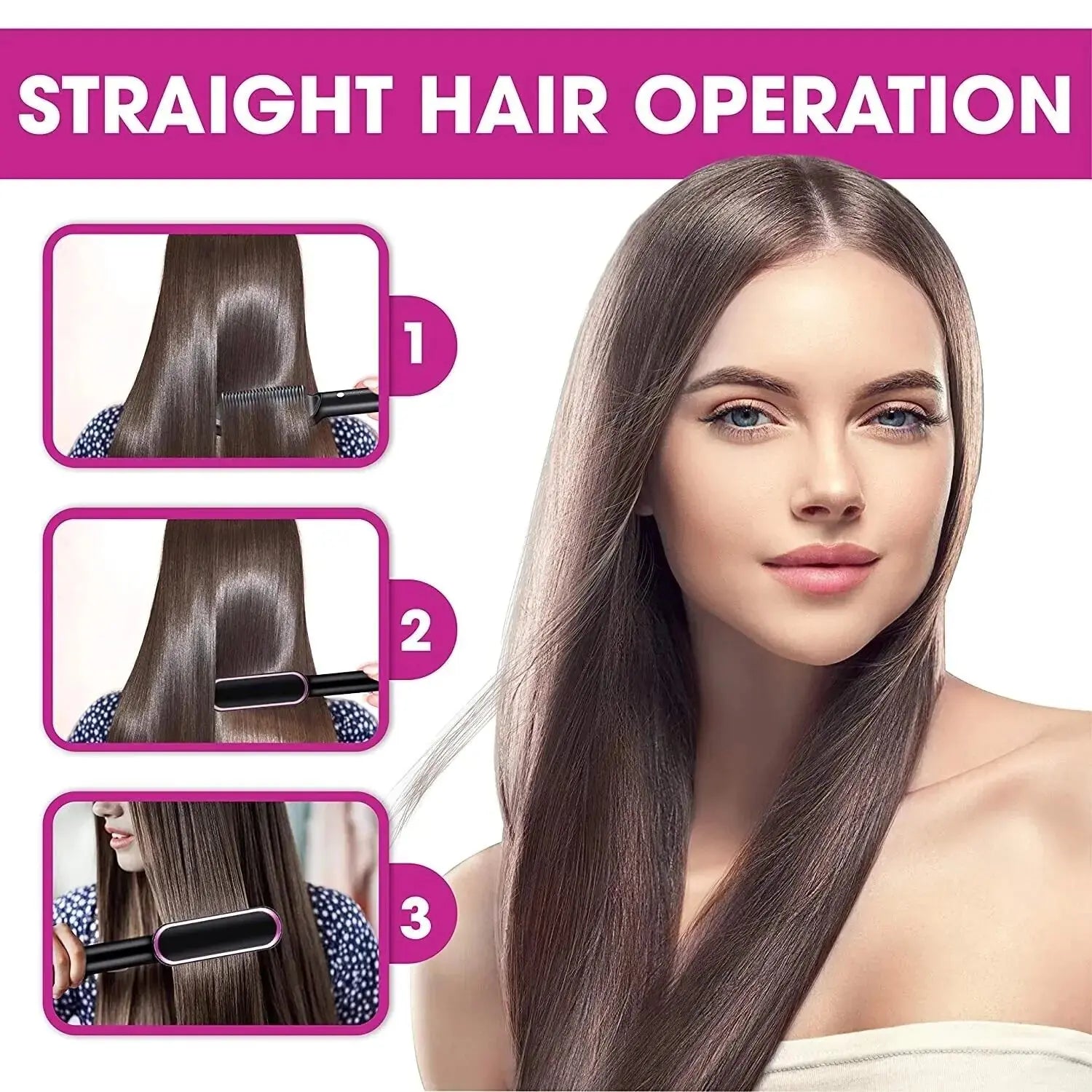 Electric Hair Straightening Comb Always Straight