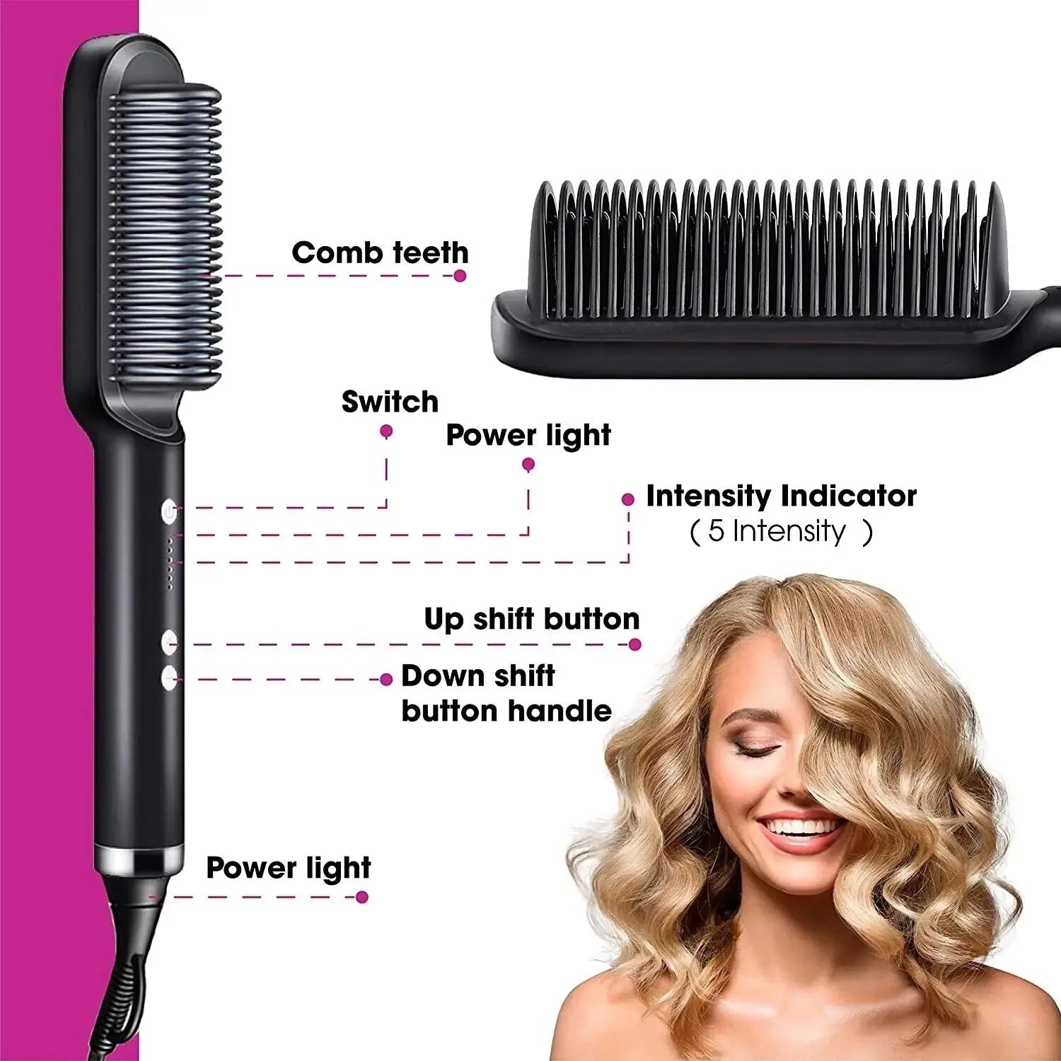 Electric Hair Straightening Comb Always Straight