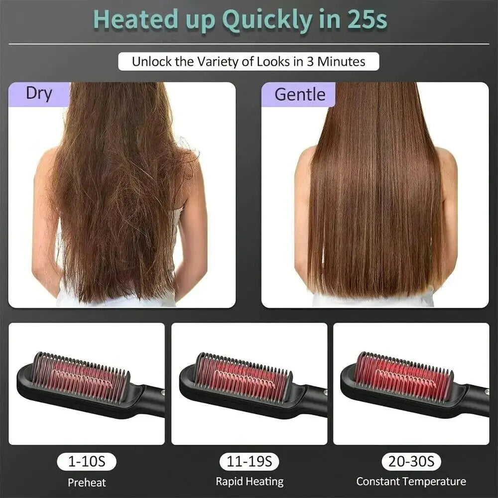 Electric Hair Straightening Comb Always Straight